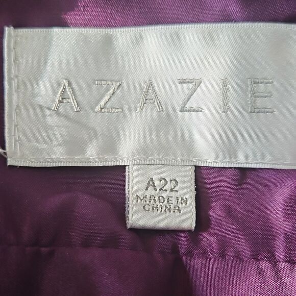 Azazie Millie Plum Lace Maxi gown Size A22  (US 3XL) - Picture 10 of 15